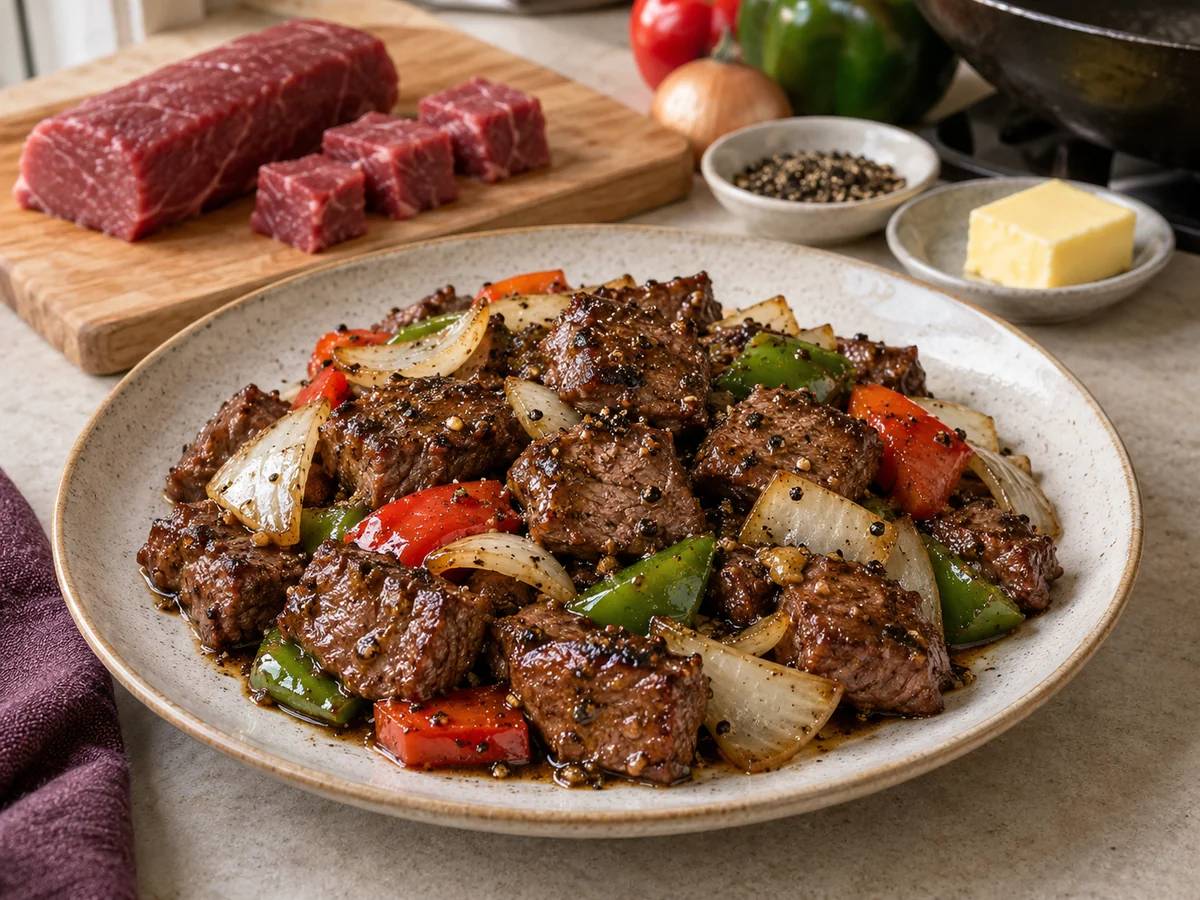 Zi Char-Style Black Pepper Beef with Tenderloin