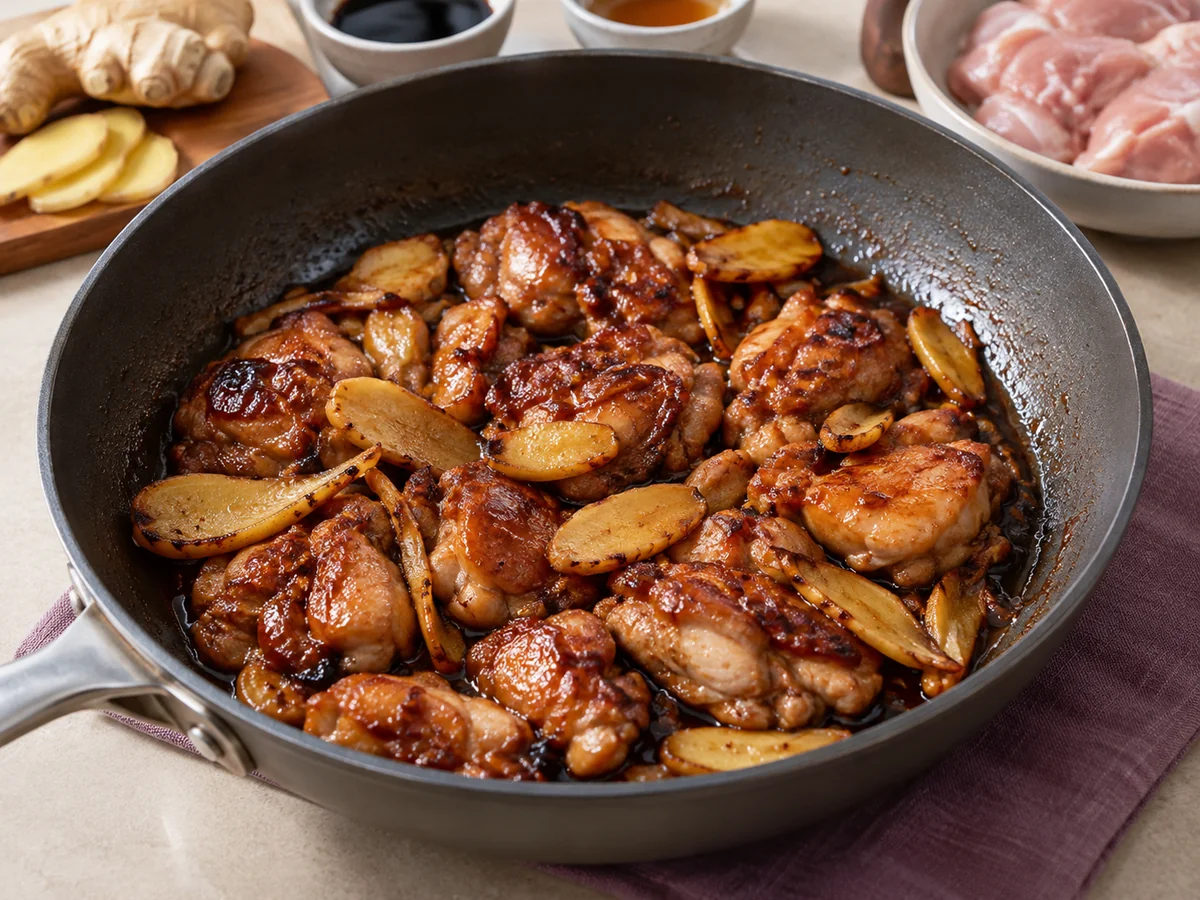 One-Pan Sesame Oil Chicken with Boneless Thigh
