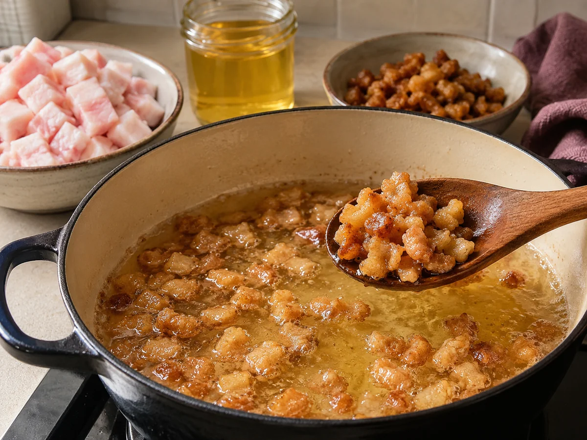How to Render Pork Lard and Get the Crispy Bits Right
