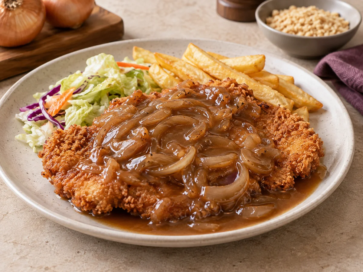 Hawker-Style Pork Chop with Onion Gravy