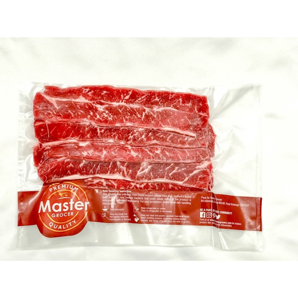 Master Grocer Australia Grainfed Beef Shortrib Boneless Sliced 200g - Frozen