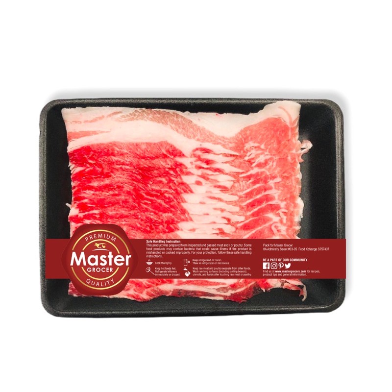 Master Grocer’s Premium Iberico Pork Belly shabu shabu 250g - Frozen