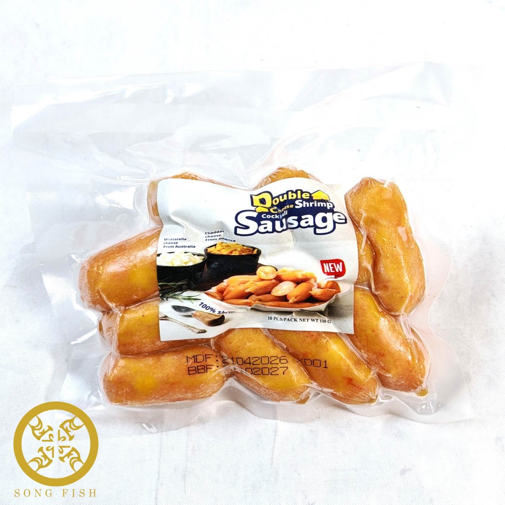 SF Frozen Smoked Double Cheese Shrimp Cocktail Sausage