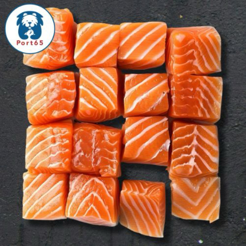 Port65 Premium Salmon Cubes (Baby-friendly), 180g (IVP) - Frozen