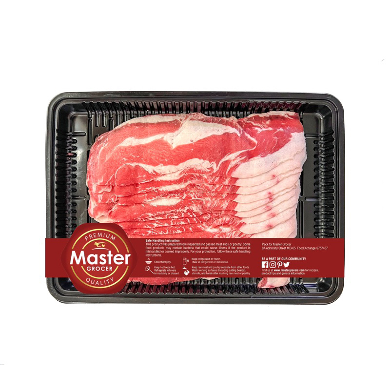 Master Grocer Grassfed Beef Karubi shabu - Frozen