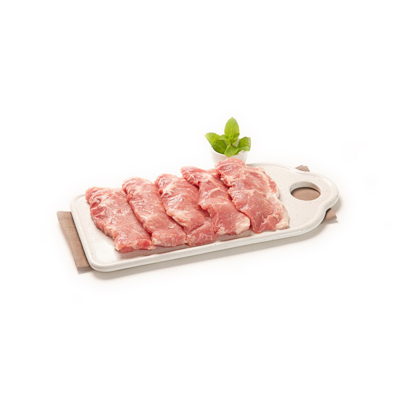 Master Grocer Hokkaido Snow Pink Pork Jowl Yakiniku Slice - Frozen