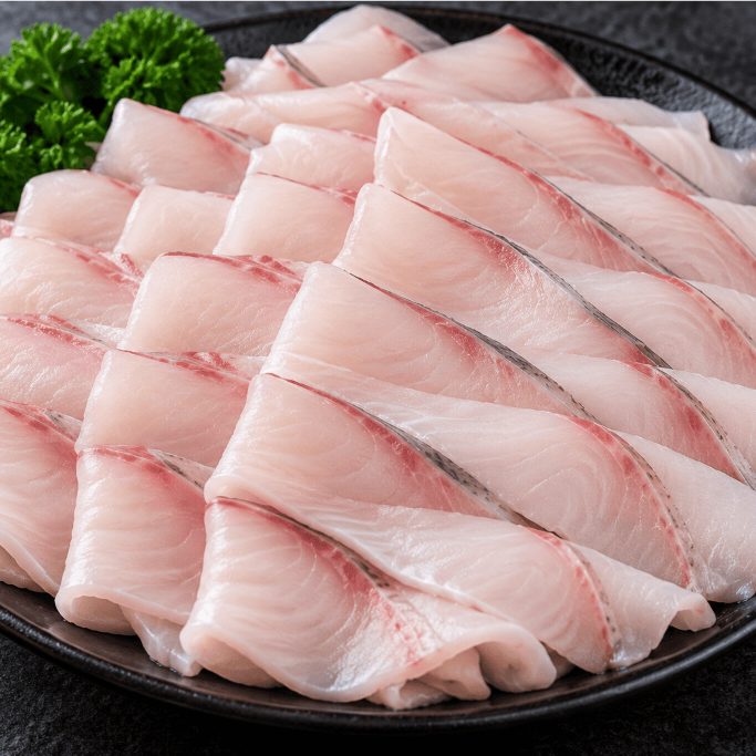 Toman Fish Slice 1kg/ Snake Head Fish Slice/ Toman Fish Slice 生鱼片 1.0kg [Jokia]