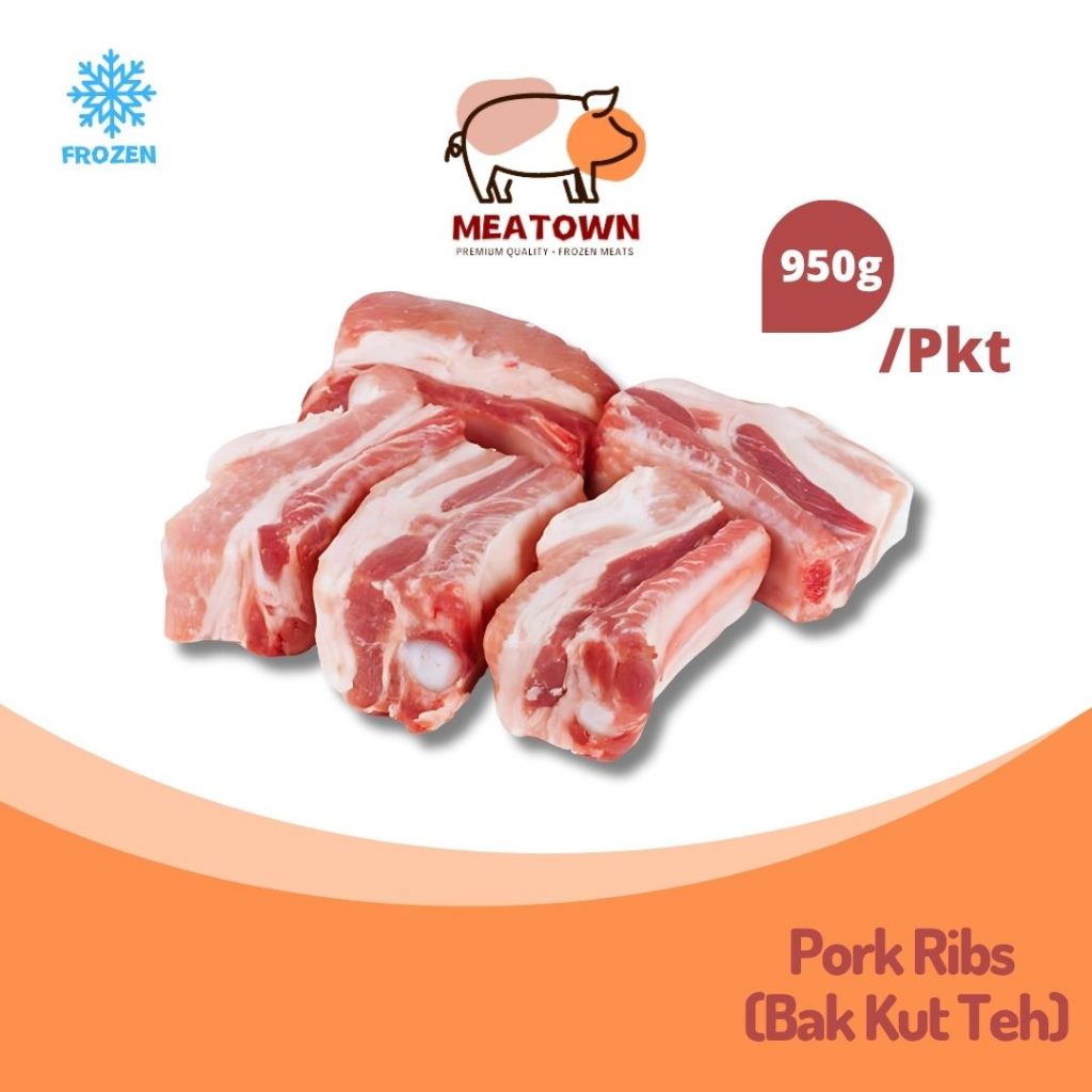 [Meatown] Pork Ribs (Bak Kut Teh) 肉骨茶排骨 950g-1kg/Pkt