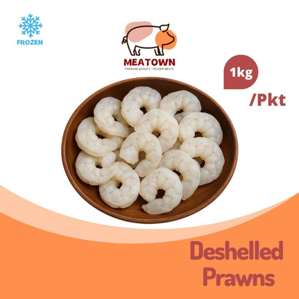 [Meatown] Vannamei Prawn Meat PND 虾肉 1kg/Pkt (Big, M, Small) Deshelled Prawns