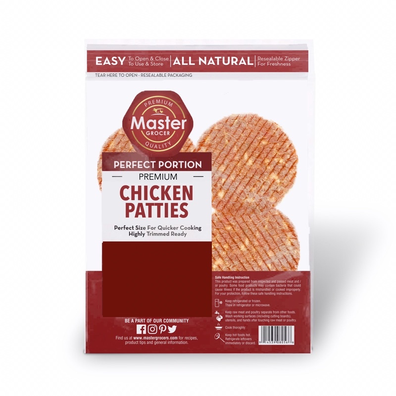 Master Grocer’s Frozen Chicken Patties 80gm x 4pcs