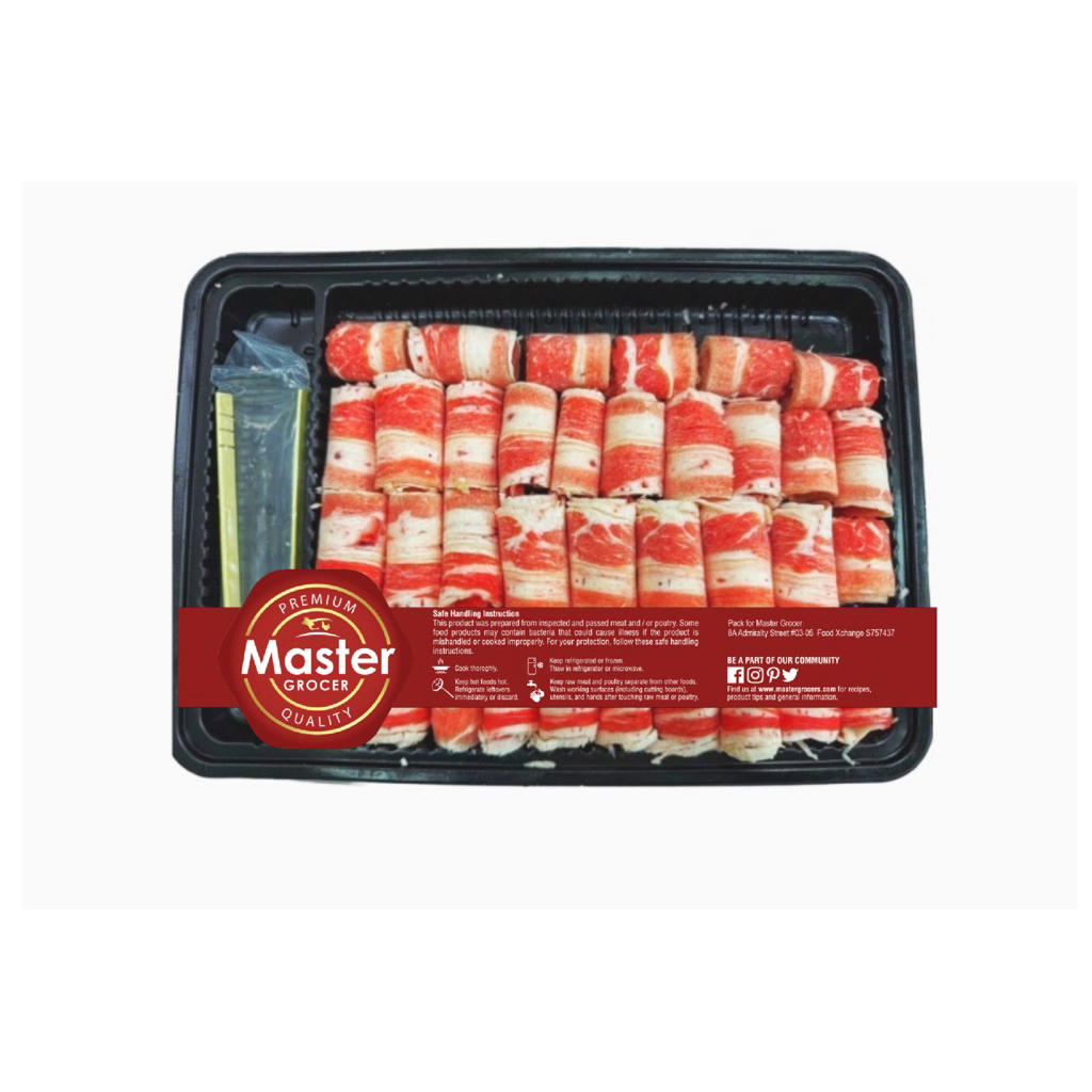 Master Grocer Hotpot Sliced Beef Shortplate Rolled Shabu 250g - Frozen