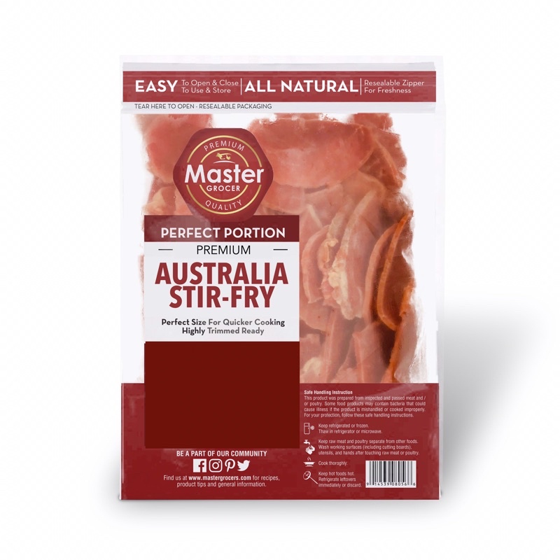 Master Grocer’s Australia Beef Stir-Fry 400g IQF Frozen